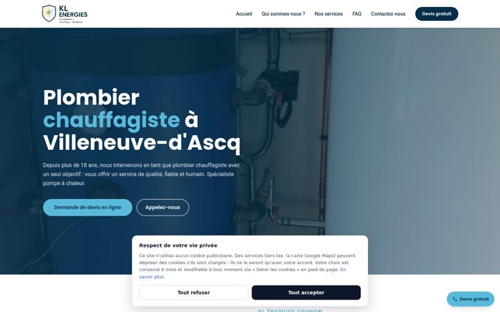 Screenshot of klenergies59.fr