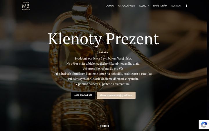 Screenshot of klenotyprezent.sk