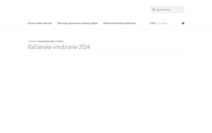 Screenshot of klenotyvinic.sk