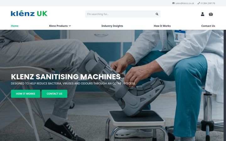 Screenshot of klenz.co.uk