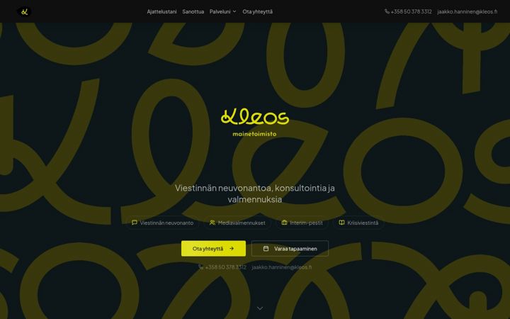 Screenshot of kleos.fi