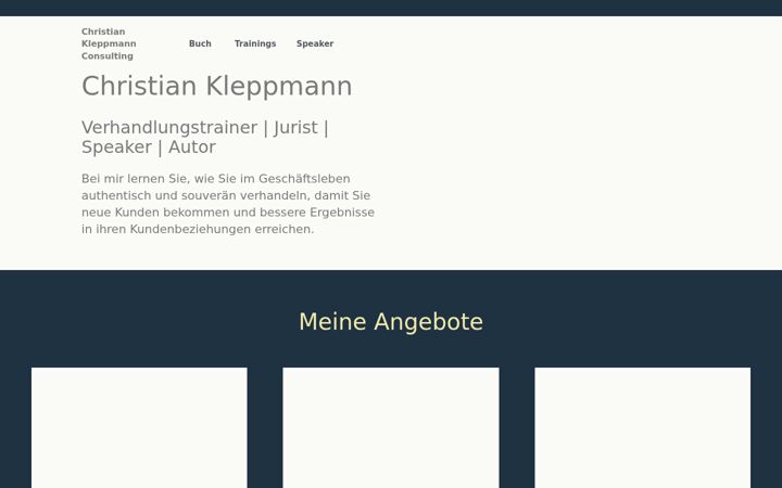 Screenshot of kleppmann-erfolgreich-verhandeln.de