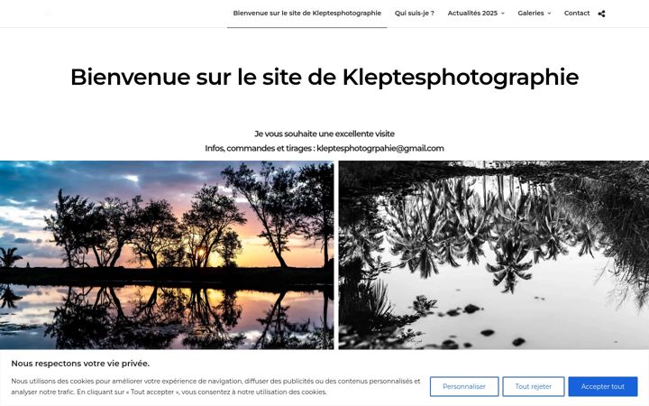 Screenshot of kleptesphotographie.com