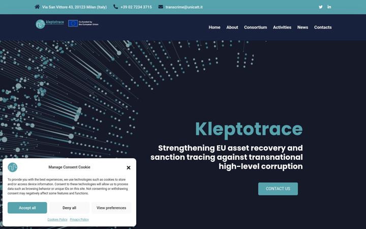 Screenshot of kleptotrace.com