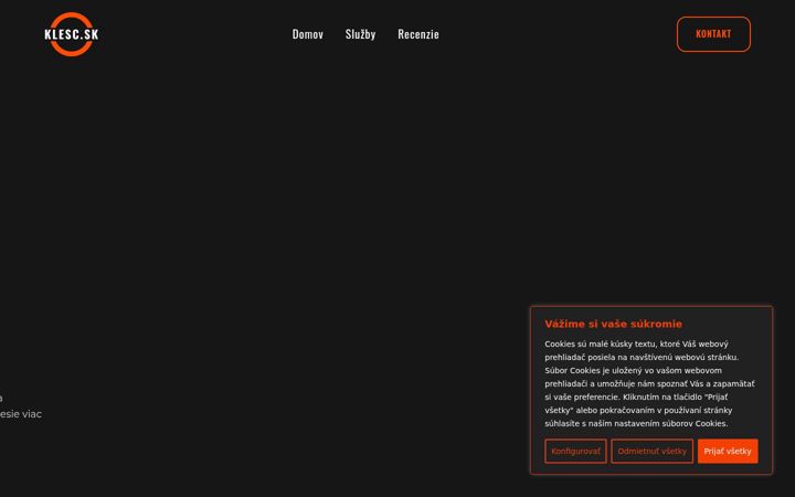 Screenshot of klesc.sk