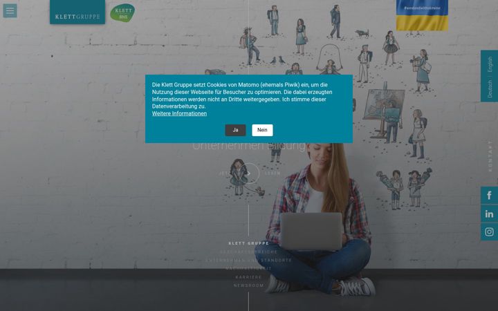 Screenshot of klett-gruppe.de