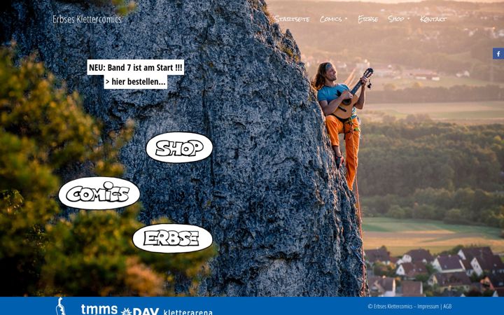 Screenshot of klettercomics.de