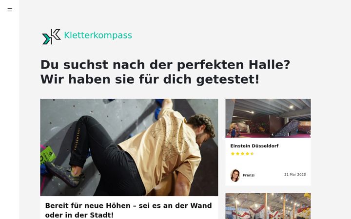 Screenshot of kletterkompass.com
