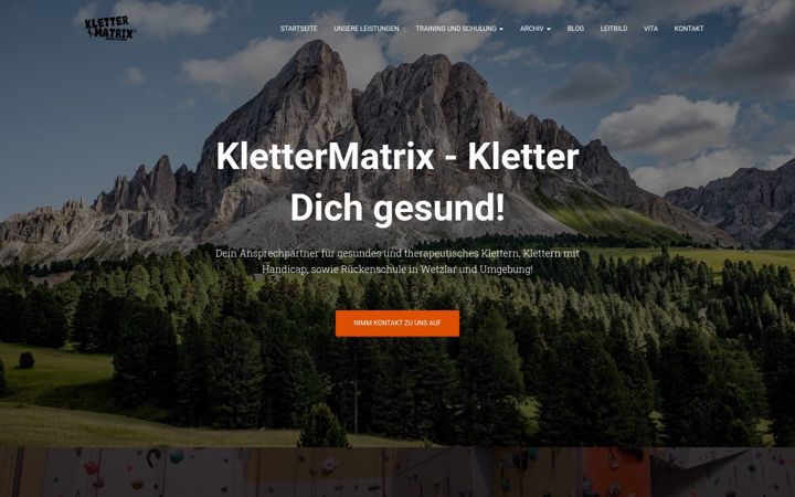 Screenshot of klettermatrix.de