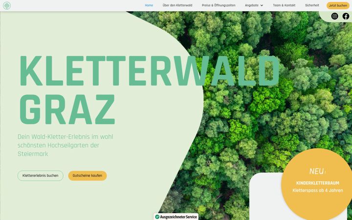 Screenshot of kletterwald-graz.at