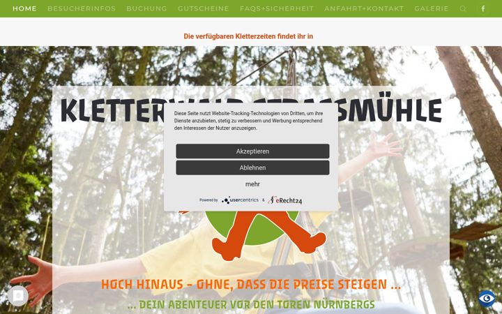 Screenshot of kletterwald-strassmuehle.de
