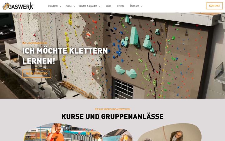 Screenshot of kletterzentrum.com