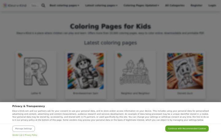 Screenshot of kleur-v-kind.com