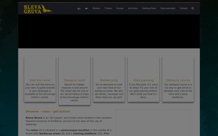 Screenshot of klevagruva.se