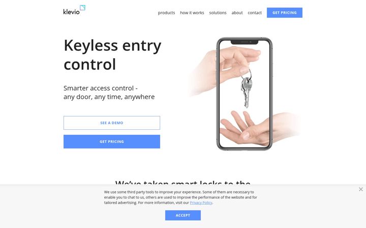 Screenshot of klevio.com