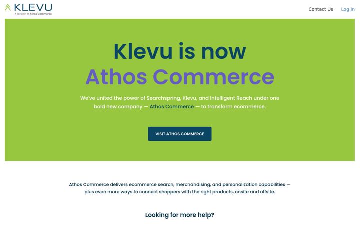 Skärmbild av klevu.com