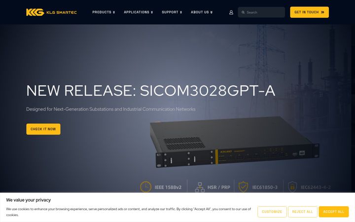 Screenshot of klgsmartec.com