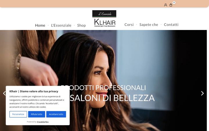 Screenshot of klhair.it