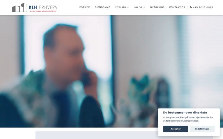 Screenshot of klherhverv.dk