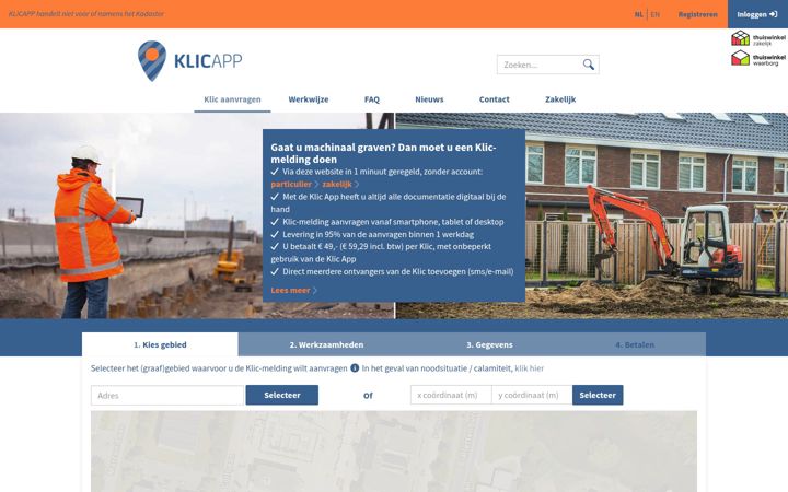 Screenshot of klic-app.nl