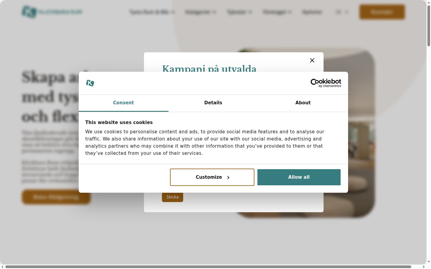 Captură de ecran a bannerului de consimțământ afișat înainte de orice interacțiune