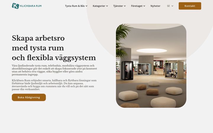 Screenshot of klickbararum.se