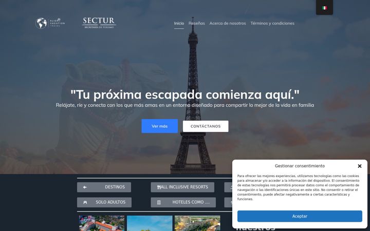 Screenshot of klickvacation.com