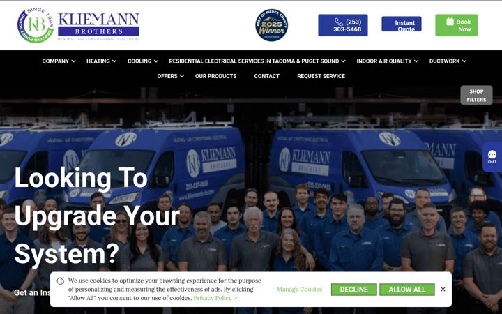 Screenshot of kliemannbros.com