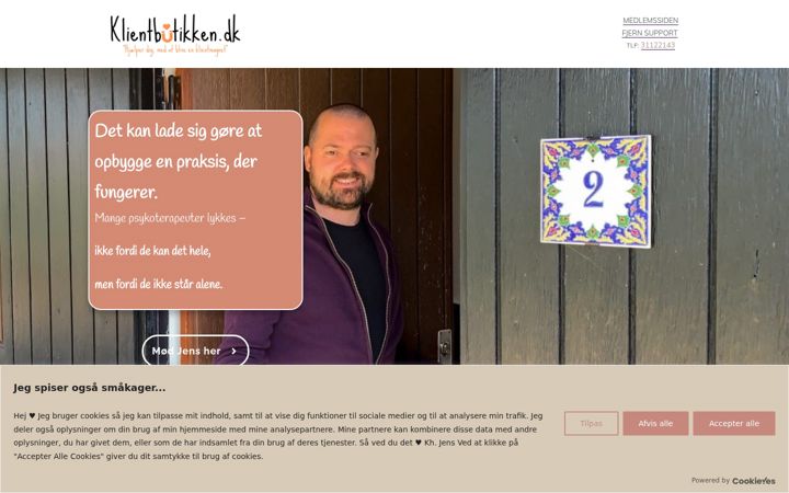Screenshot of klientbutikken.dk