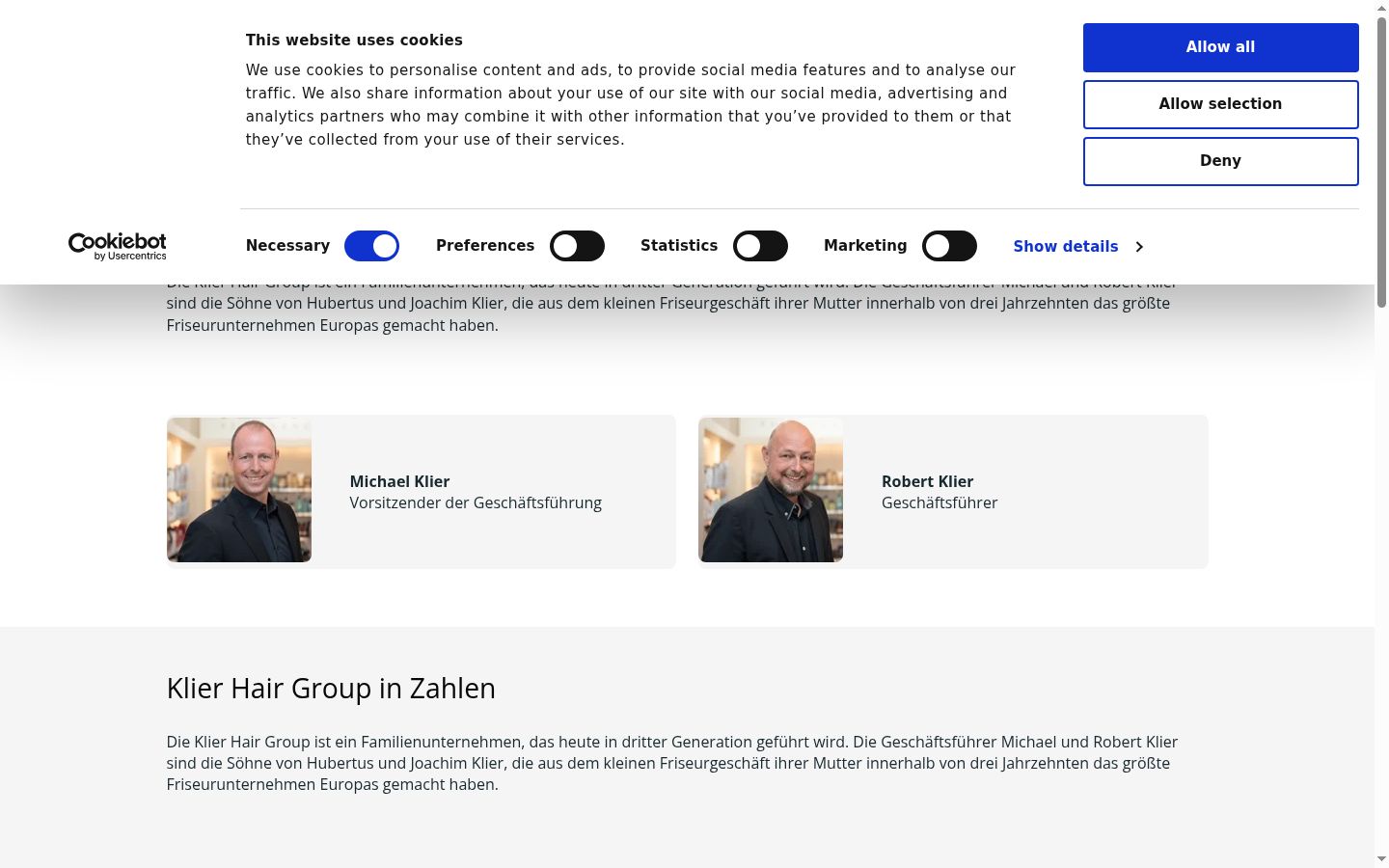 Screenshot des Einwilligungsbanners vor jeglicher Interaktion