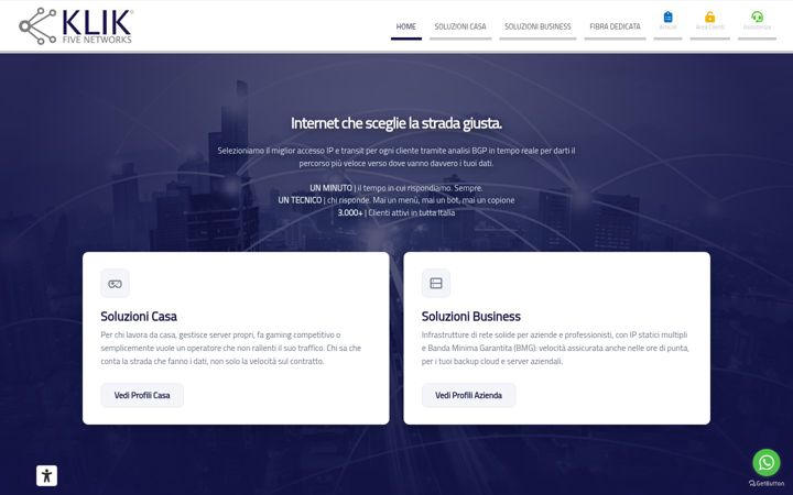 Skärmbild av klik.network