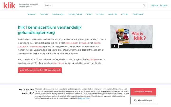 Screenshot of klik.org