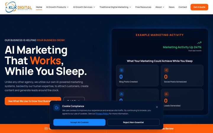 Screenshot of klikdigital.co.uk