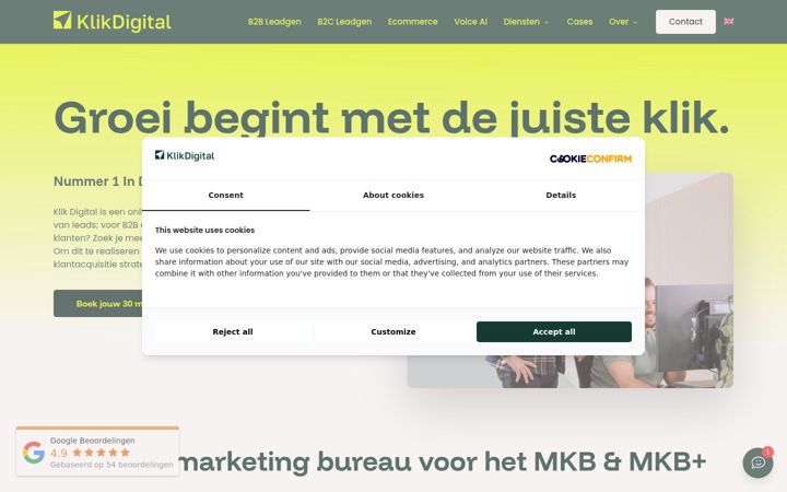 Screenshot of klikdigital.nl