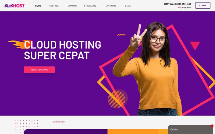 Екранна снимка на klikhost.com