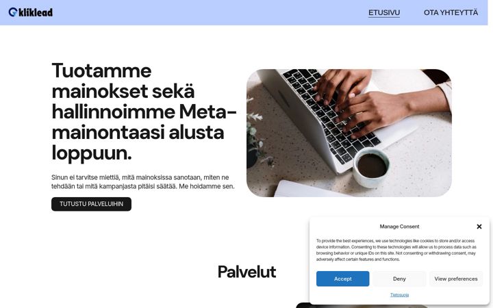 Screenshot of kliklead.com