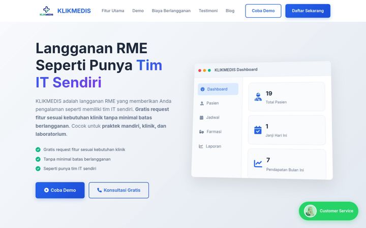 Screenshot of klikmedis.com