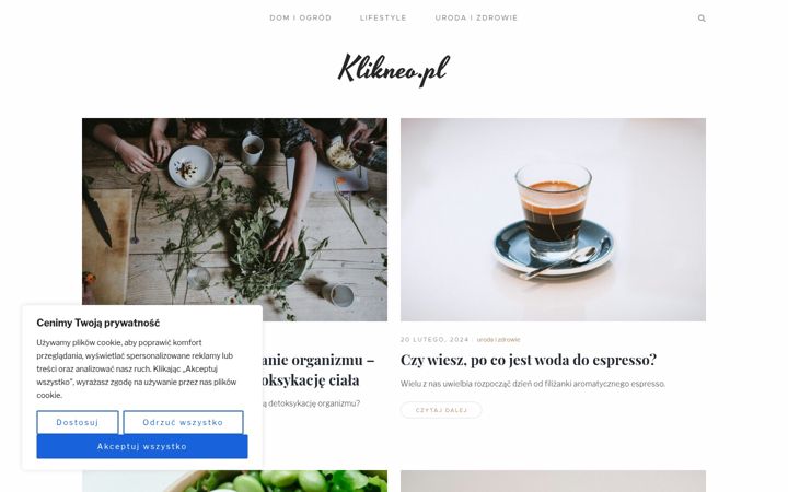 Screenshot of klikneo.pl
