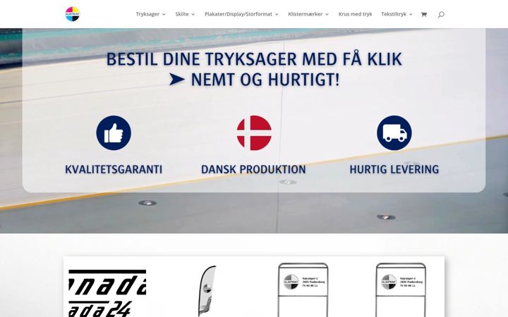 Screenshot of klikprint.dk