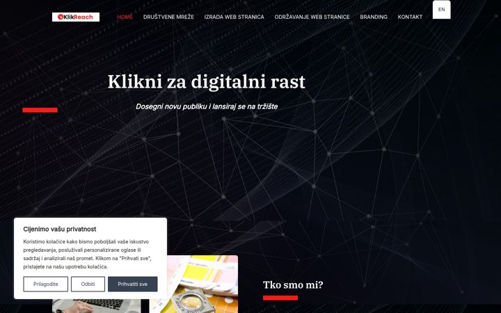 Screenshot of klikreach.hr