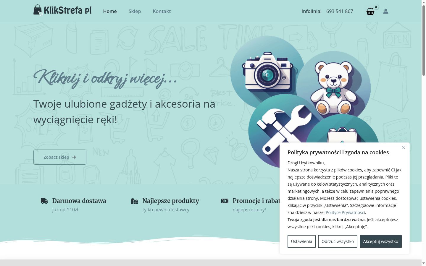 Screenshot tal-banner tal-kunsens muri qabel kwalunkwe interazzjoni