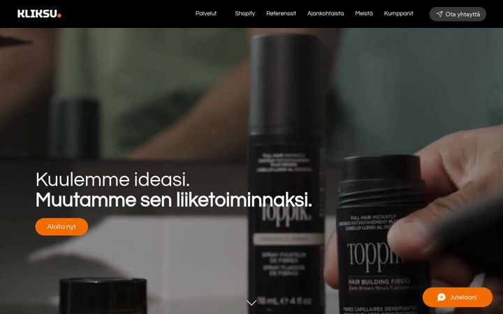 Screenshot of kliksu.fi