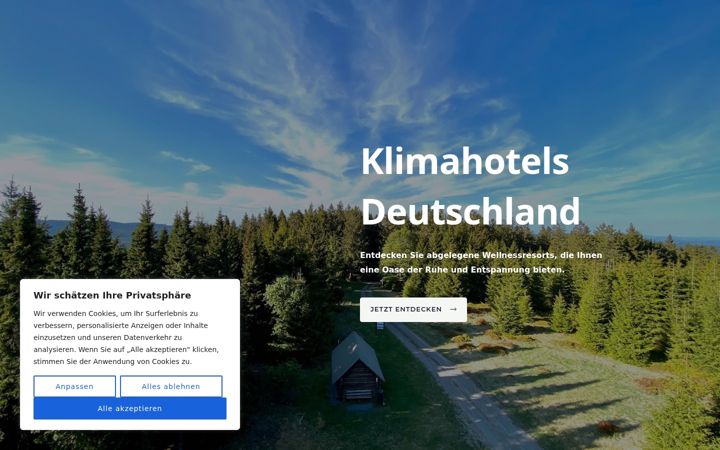 Screenshot of klima-hotels-deutschland.de