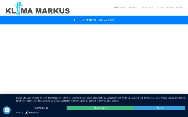 Screenshot of klima-markus.de