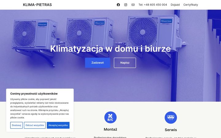 Screenshot of klima-pietras.pl