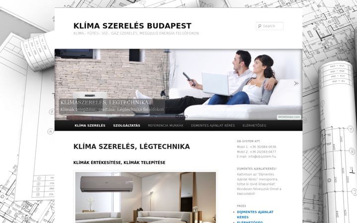 Screenshot of klima-szereles-budapest.hu