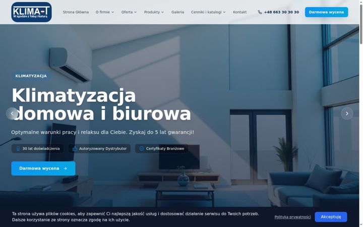 Screenshot of klima-t.pl