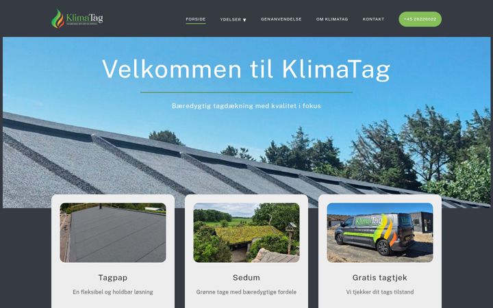 Screenshot of klima-tag.dk