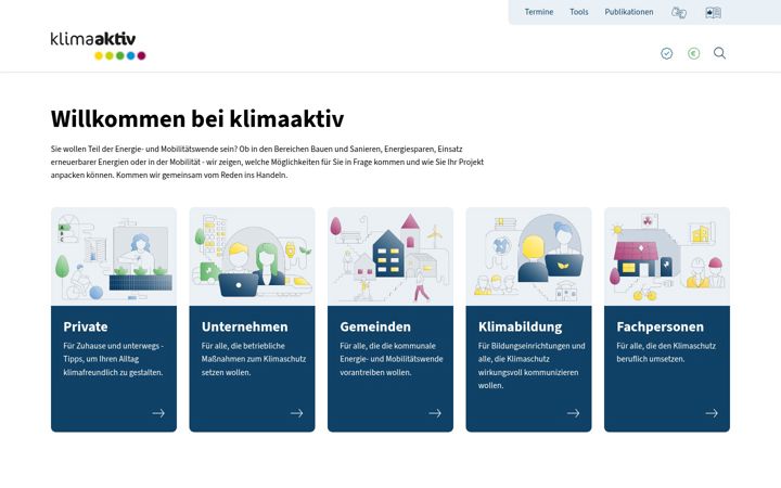 Screenshot of klimaaktiv.at