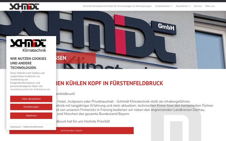 Screenshot of klimaanlage-fuerstenfeldbruck.de